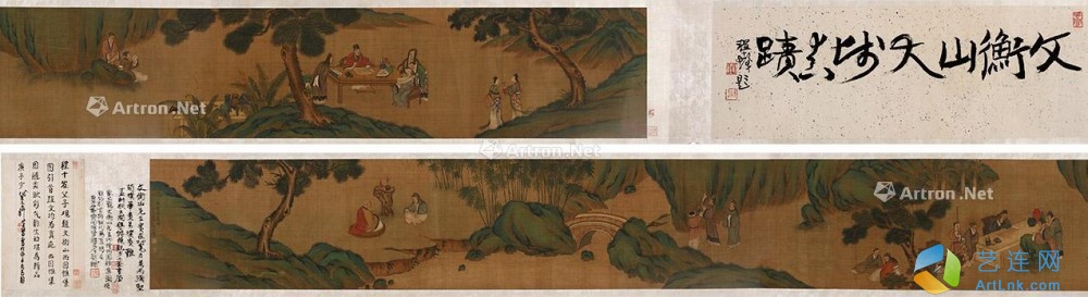 文徵明（1470～1559）
                                                                                                                                                0691 
                            1535年作 西园雅集图 手卷 设色绢本