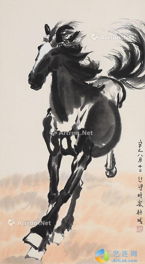 徐悲鸿
                                                                                                                                                0827 
                            《平原奔马》 纸本