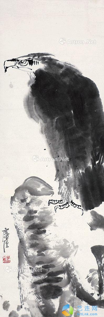 许麟庐（1916-2011）
                                                                                                                                                0790 
                            鹰 纸本