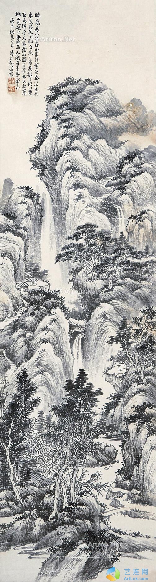 何维朴（1842～1922）
                                                                                                                                                0753 
                            山水 立轴 水墨纸本