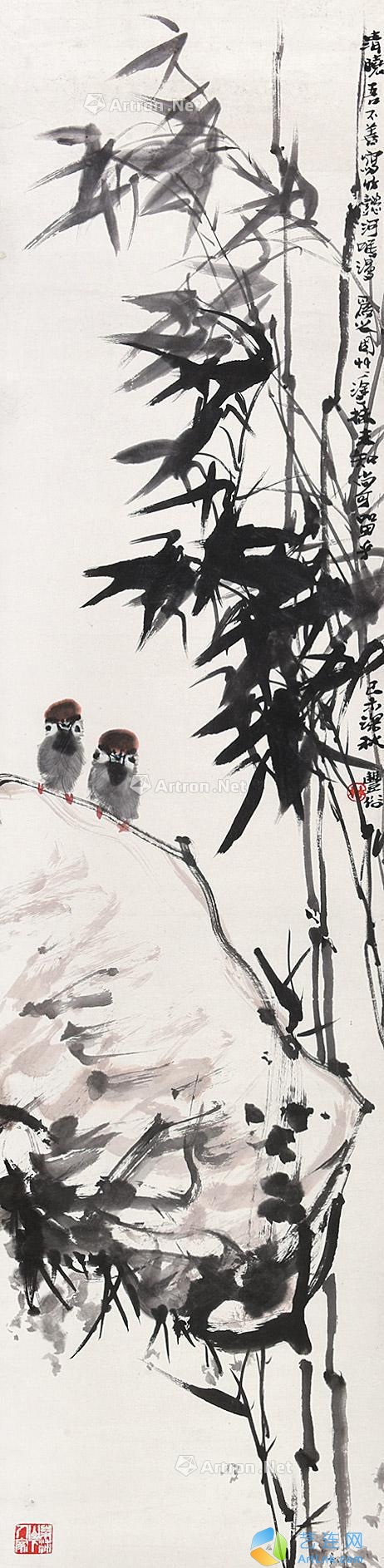 林丰俗（b.1939）
                                                                                                                                                0012 
                            清晓 立轴 设色纸本