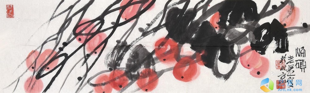 姜宝林（b.1942）
                                                                                                                                                0509 
                            秋硕 镜片 设色纸本
