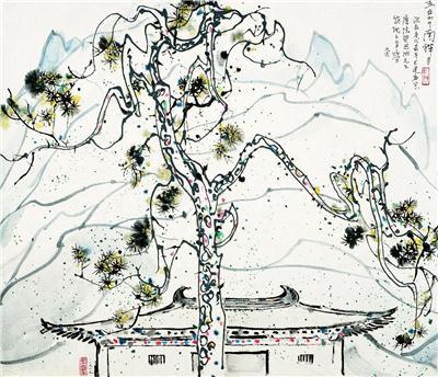 吴冠中-《南禅寺》|【荣宝拍卖】-2004年迎春书画拍卖会