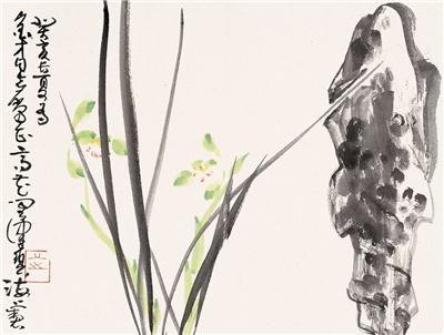 陈佩秋-《兰石图》|【荣宝拍卖】-荣宝艺术精品拍卖会（第46期）