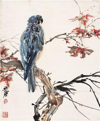 汪亚尘-《鹦鹉》|【荣宝拍卖】-荣宝艺术精品拍卖会（第46期）