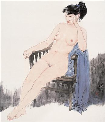 何家英-《裸女》|【荣宝拍卖】-2004年书画收藏拍卖会（第48期）