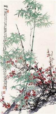 宋雨桂-《双清图》|【荣宝拍卖】-2005迎春书画拍卖会（第49期）