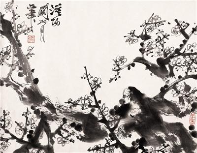 关山月-《墨梅》|【荣宝拍卖】-2005年北京荣宝书画精品拍卖会（第52期）