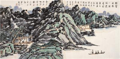 龙瑞-《溪山访友》|【荣宝拍卖】-2005年北京荣宝书画精品拍卖会（第52期）