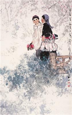 李山-《苹果园外》|【荣宝拍卖】-2006年北京荣宝书画精品拍卖会（第53期）