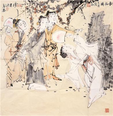 唐勇力-《秋艳图》|【荣宝拍卖】-2006年北京荣宝书画精品拍卖会（第53期）