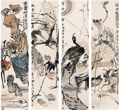 高德星-《花鸟四季》|【荣宝拍卖】-南京06夏季书画精品联合拍卖会