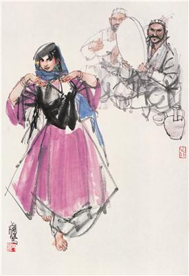 史国良-《天山之舞》|【荣宝拍卖】-2006年北京荣宝书画精品拍卖会（第54期）