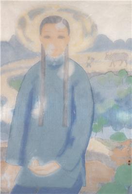 田黎明-《村姑图》|【荣宝拍卖】-2006年北京荣宝书画精品拍卖会（第54期）