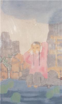 田黎明-《少女》|【荣宝拍卖】-2006年北京荣宝书画精品拍卖会（第54期）