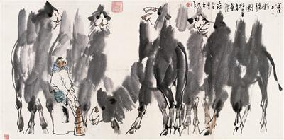 刘大为-《塞上牧驼图》|【荣宝拍卖】-2006年北京荣宝书画精品拍卖会（第54期）