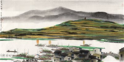 杨明义(b.1943)《金色水乡》|【荣宝拍卖】-北京荣宝2020秋季艺术品拍卖会