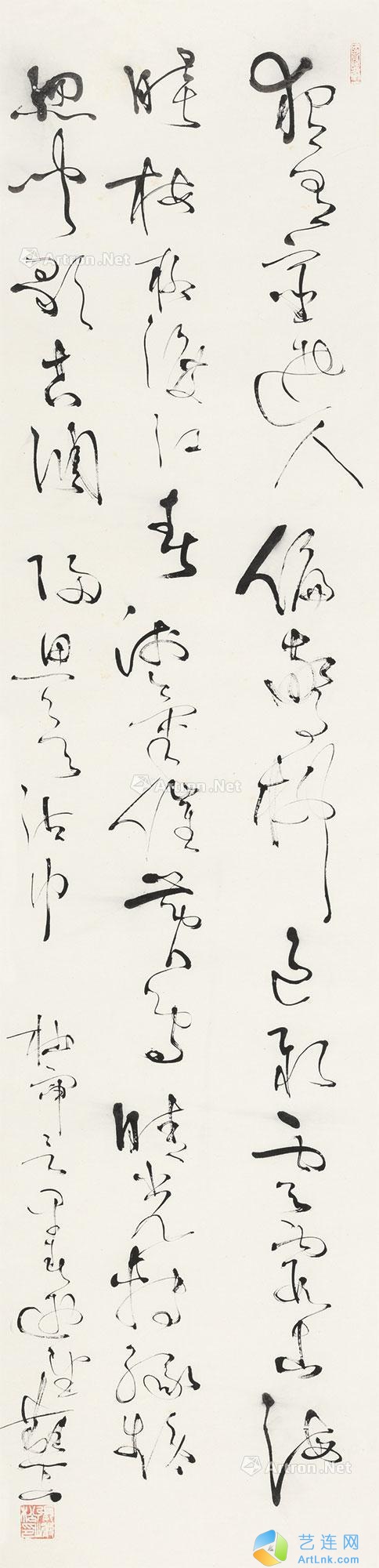张岩松（b.1961）
                                                                                                                                                0624 
                            草书杜审言诗 立轴 纸本 -北京匡时国际拍卖有限公司