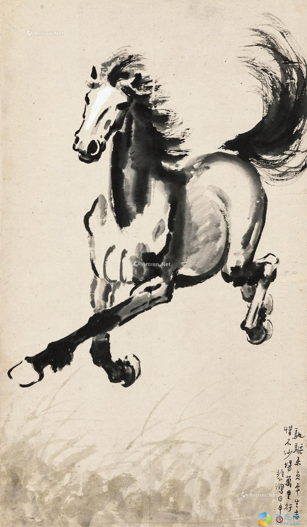拍卖价格】 徐悲鸿(1895~1953) 2701 1944年作奔马图立轴设色纸本 拍卖价格】 徐悲鸿(1895~1953) 2701 1944年作奔马图立轴设色纸本