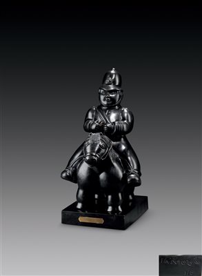 费尔南多·博特罗（b.1932）《骑马的人1/6 铸铜雕塑》|【荣宝拍卖】-2021春季艺术品拍卖会