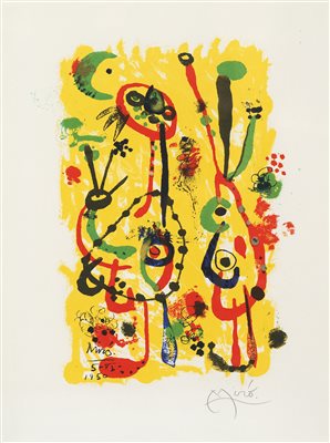 胡安·米罗（1893-1983）《黑色幽默 石版画》|【荣宝拍卖】-2021春季艺术品拍卖会