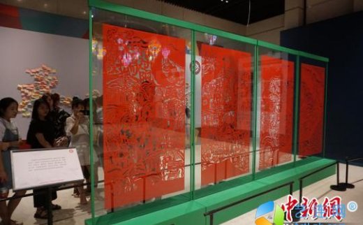 【艺连展讯】“90后”艺人巨幅剪纸《端午》郑州展出成“馆红”