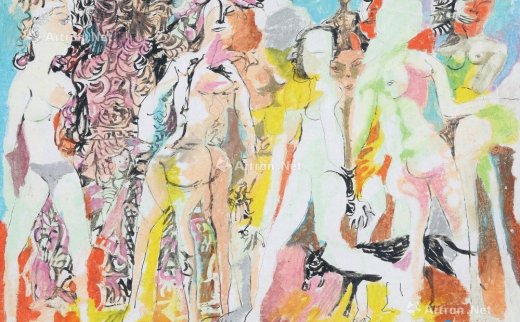 贾涤非（b.1957）
                                                                                                                                                1156 
                            2000年作 步行图 铁板画