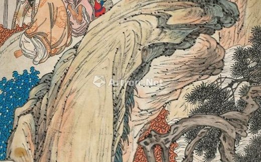 欧阳墀（1884-1956后）
                                                                                                                                                0215 
                            蟠桃初熟 立轴 设色纸本