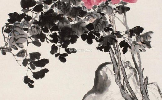 吴昌硕（1844～1927）
                                                                                                                                                0507 
                            1899年作 牡丹神仙 镜片 设色纸本