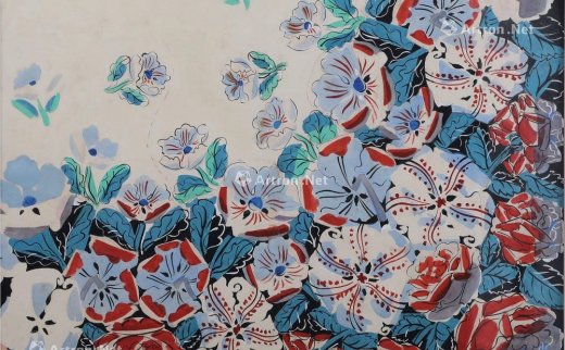 劳尔•杜飞（1877～1953）
                                                                                                                                                1414 
                            花朵 框 水粉 纸