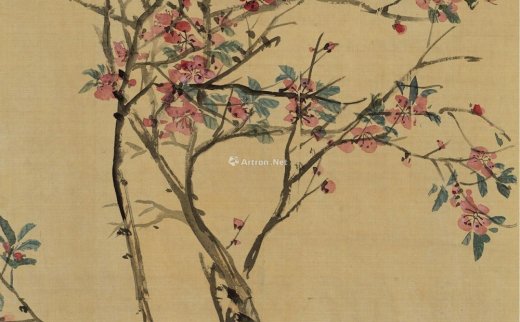 吴昌硕（1844～1927）
                                                                                                                                                0518 
                            洞口移来 镜片 设色绢本