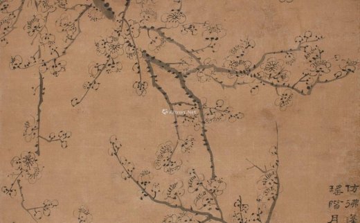杨谦（1684～1761）
                                                                                                                                                0612 
                            墨梅图 立轴 水墨绢本