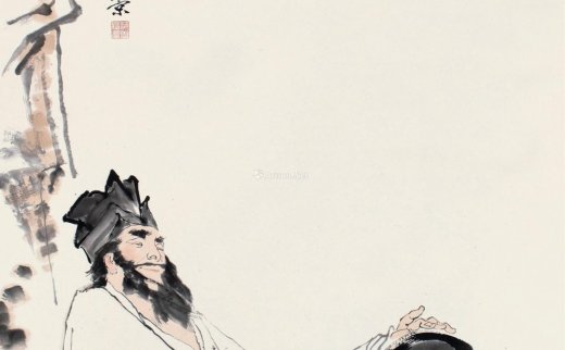 范曾（b.1938）
                                                                                                                                                0983 
                            1979年作 沉思图 镜片 设色纸本