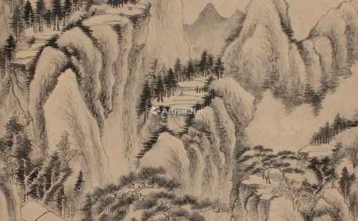 董诰（1740～1818）
                                                                                                                                                0618 
                            1793年作 秋山疏林 立轴 水墨纸本