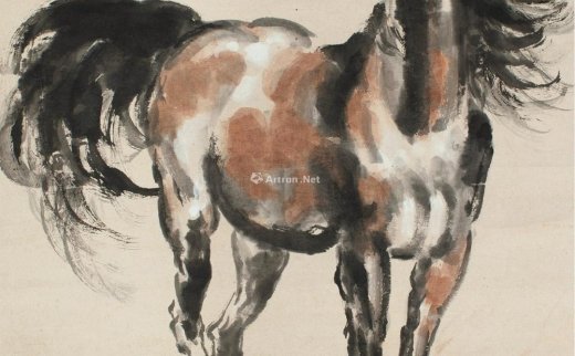 徐悲鸿（1895～1953）
                                                                                                                                                0876 
                            1944年作 骏马 镜片 设色纸本