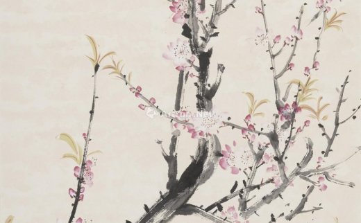 孙其峰（b.1920）
                                                                                                                                                0730 
                            江花栖禽图  立轴 设色纸本