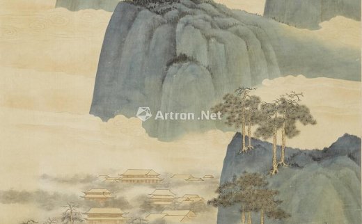 孙云生（1918-2000）
                                                                                                                                                0718 
                            1960年作 晴峯图 镜片  设色绢本