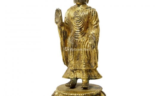--                            0127 
                            十八世纪 铜鎏金佛像