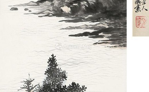 胡佩衡（1892-1962）
                                                                                                                                                0212 
                            仿石涛山水 立轴 设色纸本