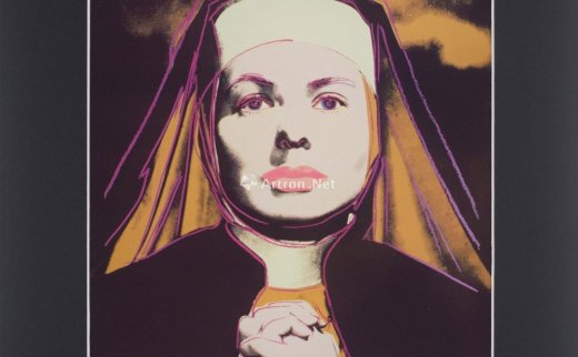 安迪沃霍尔
                                                                                                                                                0142 
                            1983年作 The Nun，修女装扮的英格丽·褒曼 胶版版画