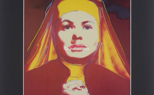 安迪沃霍尔
                                                                                                                                                0139 
                            1983年作 The Nun，修女装扮的英格丽·褒曼 胶版版画