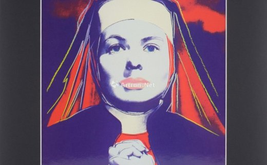 安迪沃霍尔
                                                                                                                                                0138 
                            1983年作 The Nun，修女装扮的英格丽·褒曼 胶版版画