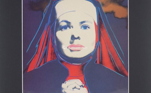 安迪沃霍尔
                                                                                                                                                0136 
                            1983年作 The Nun，修女装扮的英格丽·褒曼 胶版版画