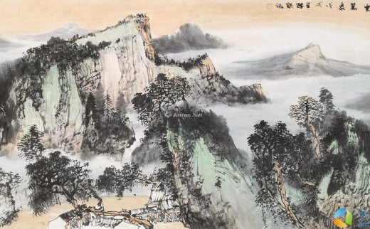 李星赋
                                                                                                                                                0051 
                            朝云万象 设色纸本