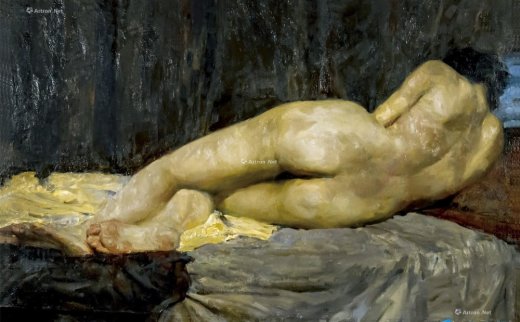 徐芒耀（b.1945）
                                                                                                                                                0204 
                            1979年作 卧着的女人体 布面油画