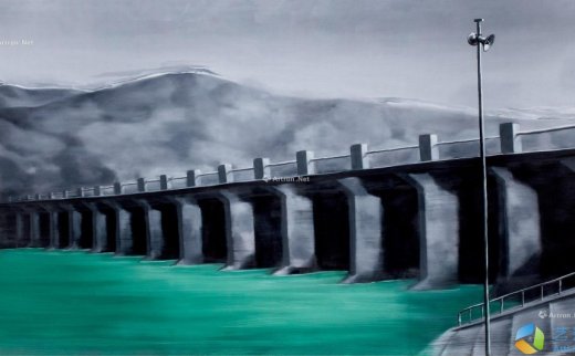 张晓刚（b.1958）
                                                                                                                                                0221 
                            2010年作 风景NO1：大桥 布面油画