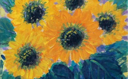 林风眠（1900～1991）
                                                                                                                                                0035 
                            向日葵其四 布面油画 油画片