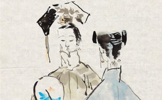 刘国辉
                                                                                                                                                0461 
                            1975年作 秋怨图 画心 设色纸本