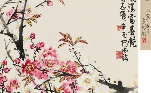 何水法
                                                                                                                                                0105 
                            1981年作 桃花春艳 立轴 设色纸本