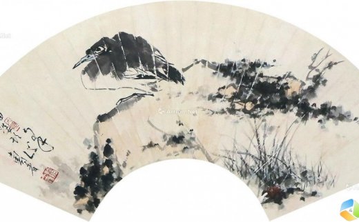 潘天寿（1585～1646）
                                                                                                                                                0815 
                            雷婆 镜框 设色纸本